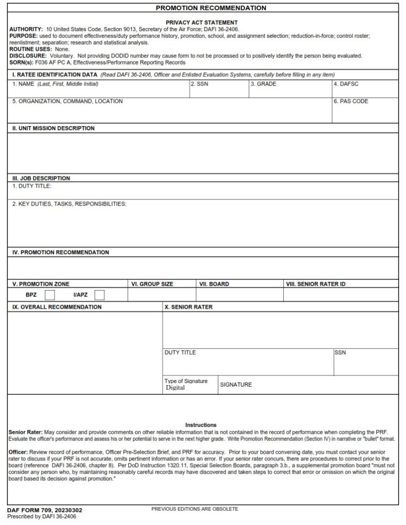 af-form-709-promotion-recommendation-af-forms