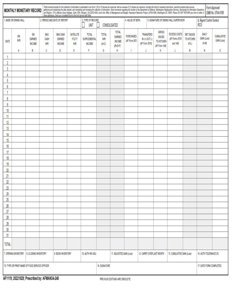 daf-form-1119-monthly-monetary-records-af-forms