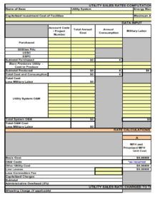 AF Form 3556 - Utility Sales Rates Computation Worksheet - AF Forms