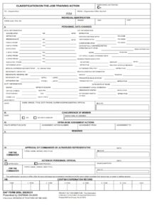 DAF Form 2096 – Classification/On-The-Job-Training Action - AF Forms