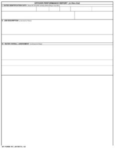 AF Form 707 – Officer Performance Report (LT THRU COL) - AF Forms