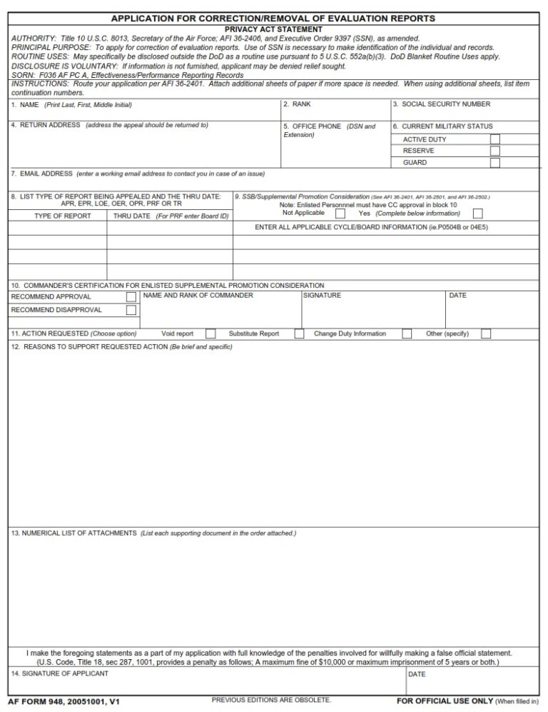 AF Form 3126 – General Purpose (8-1/2″ X 11″) - AF Forms