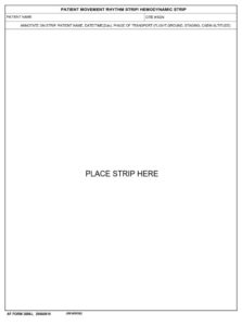 AF Form 3899J - Patient Movement Rhythm/Hemodynamic Strip - AF Forms