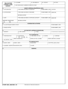 Loc Generator Usaf AF Form 4304 - Drop Zone Landing Zone Control Log - AF Forms