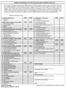 Daf Form 4168 – Comsec Responsible Officer (cro) And User Training 