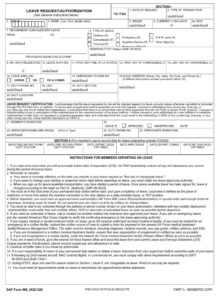 DAF Form 988 – Leave Request/Authorization - AF Forms