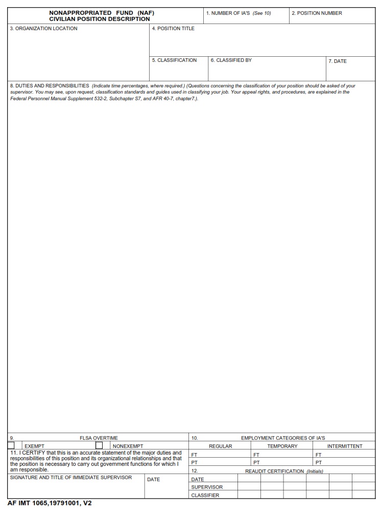 AF Form 1065