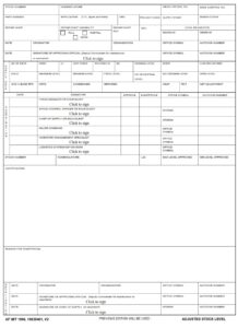 AF Form 1996 - Adjusted Stock Level - AF Forms