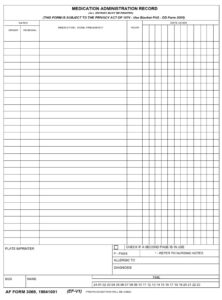 AF Form 3069 - Medication Administration Record - AF Forms