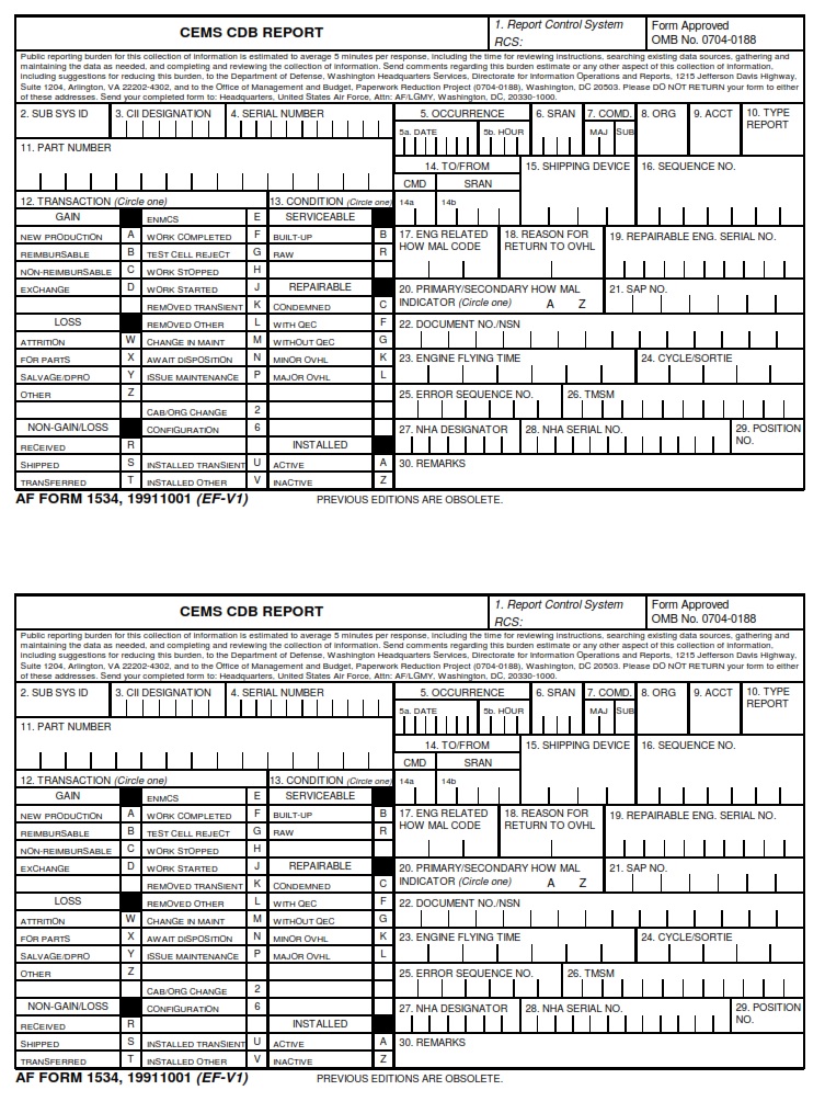 AF Form 1534