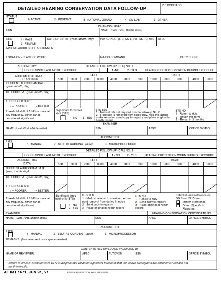 AF Form 1671