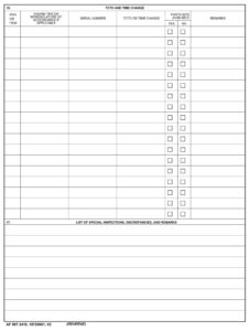 AF Form 2410 - Inspection/TCTO Planning Checklist - AF Forms
