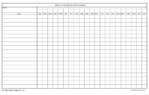 AF Form 2578 - Medical Food Service Work Schedule - AF Forms